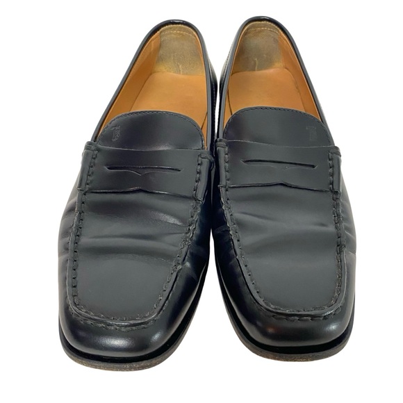 Tod’s Loafers Womens Size 5.5 Black Tods Leather Preppy Shoes Slide On - Picture 5 of 16